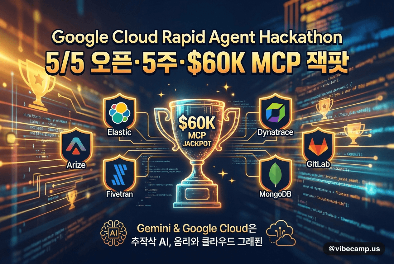 Google Cloud Rapid Agent Hackathon, 5/5 오픈·5주·$60K MCP 잭팟