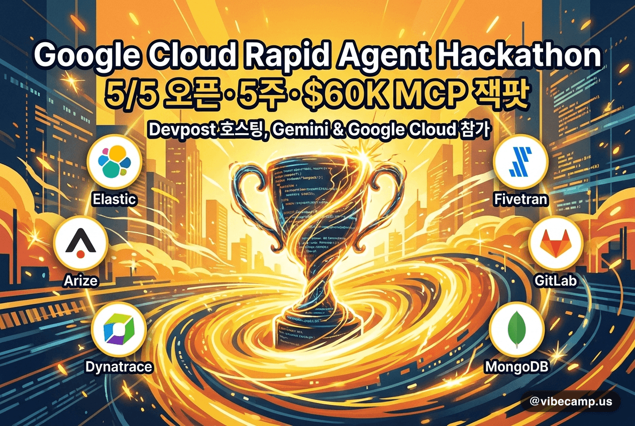 Google Cloud Rapid Agent Hackathon, 5/5 오픈·5주·$60K MCP 잭팟