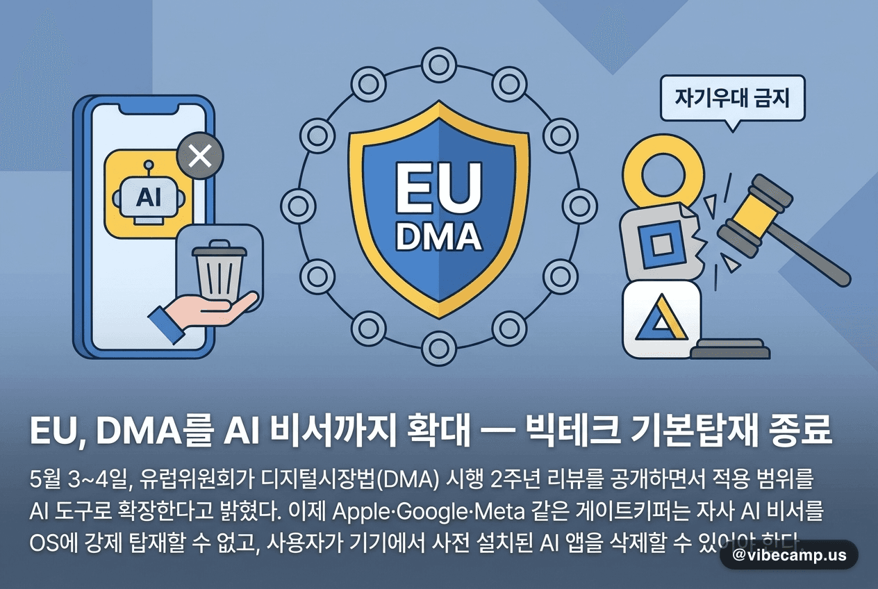 EU, DMA를 AI 비서까지 확대 — 빅테크 기본탑재 종료