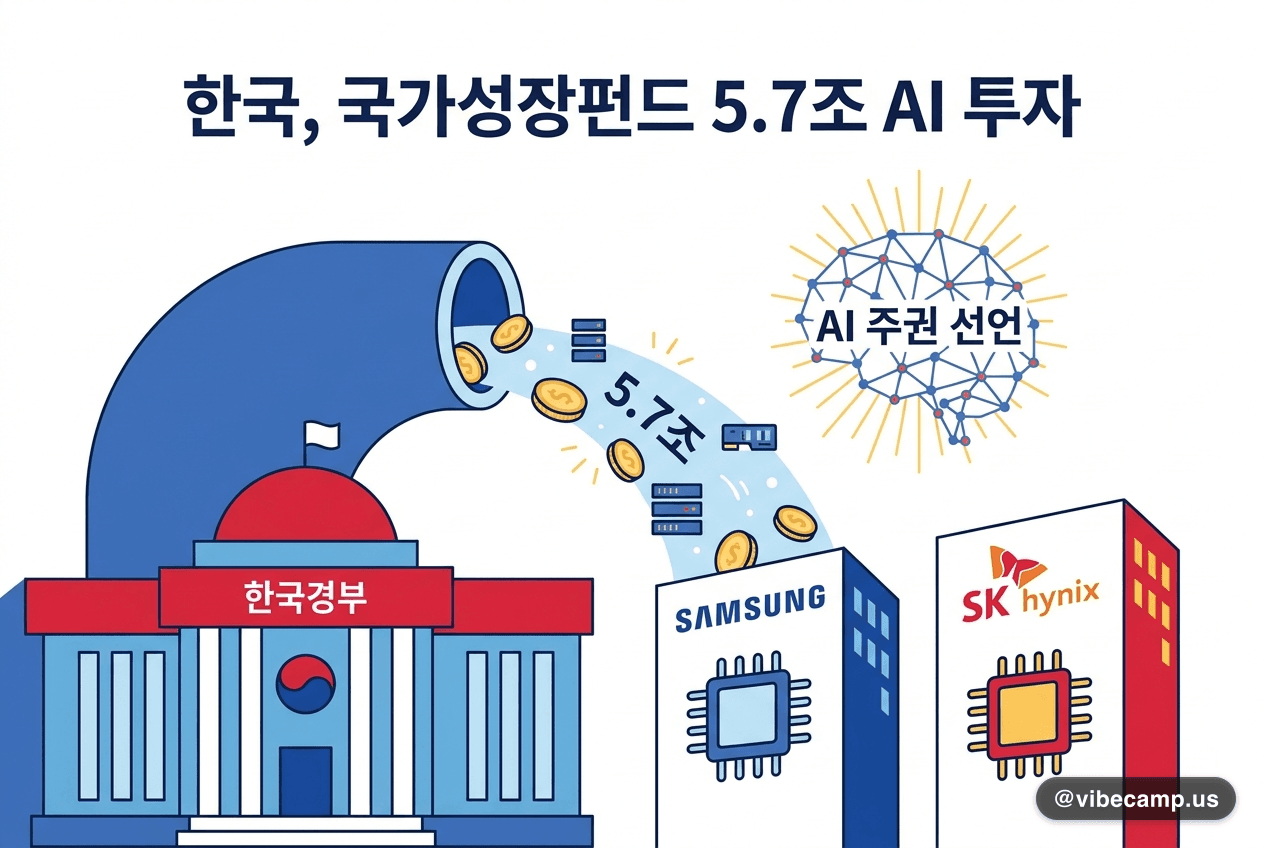 한국, 국가성장펀드 5.7조 AI 투자 — 삼성·SK하이닉스 'AI 주권' 선언