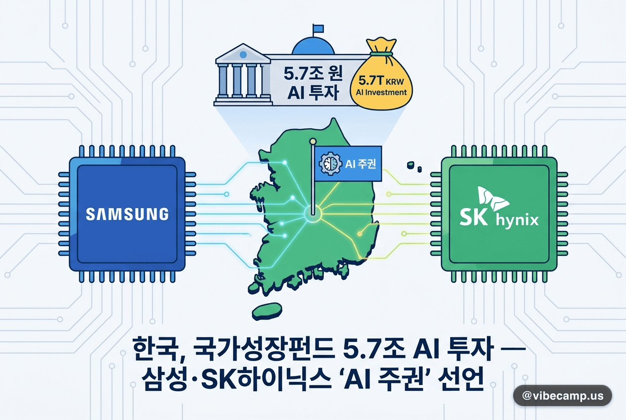 한국, 국가성장펀드 5.7조 AI 투자 — 삼성·SK하이닉스 'AI 주권' 선언