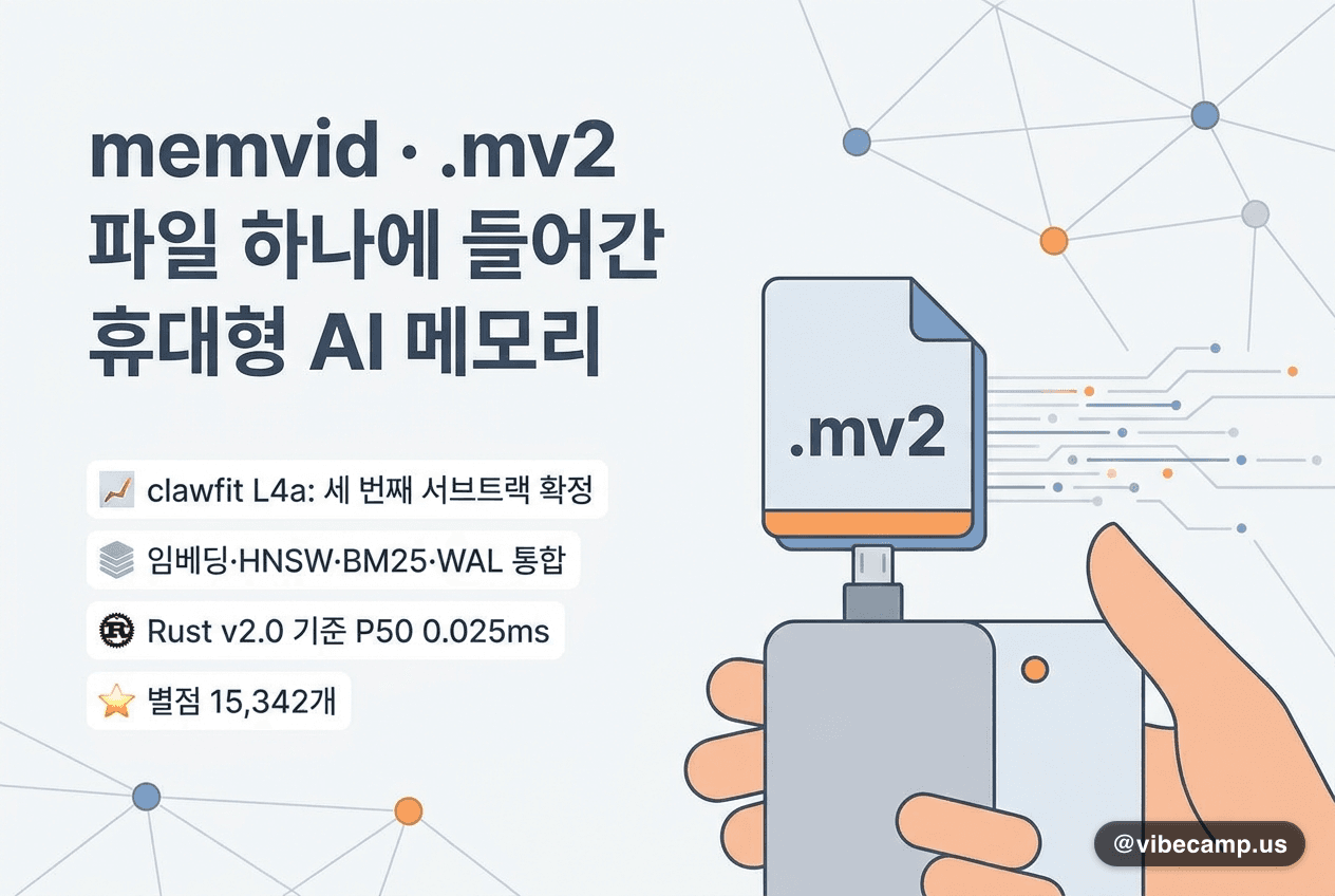 memvid · .mv2 파일 하나에 들어간 휴대형 AI 메모리