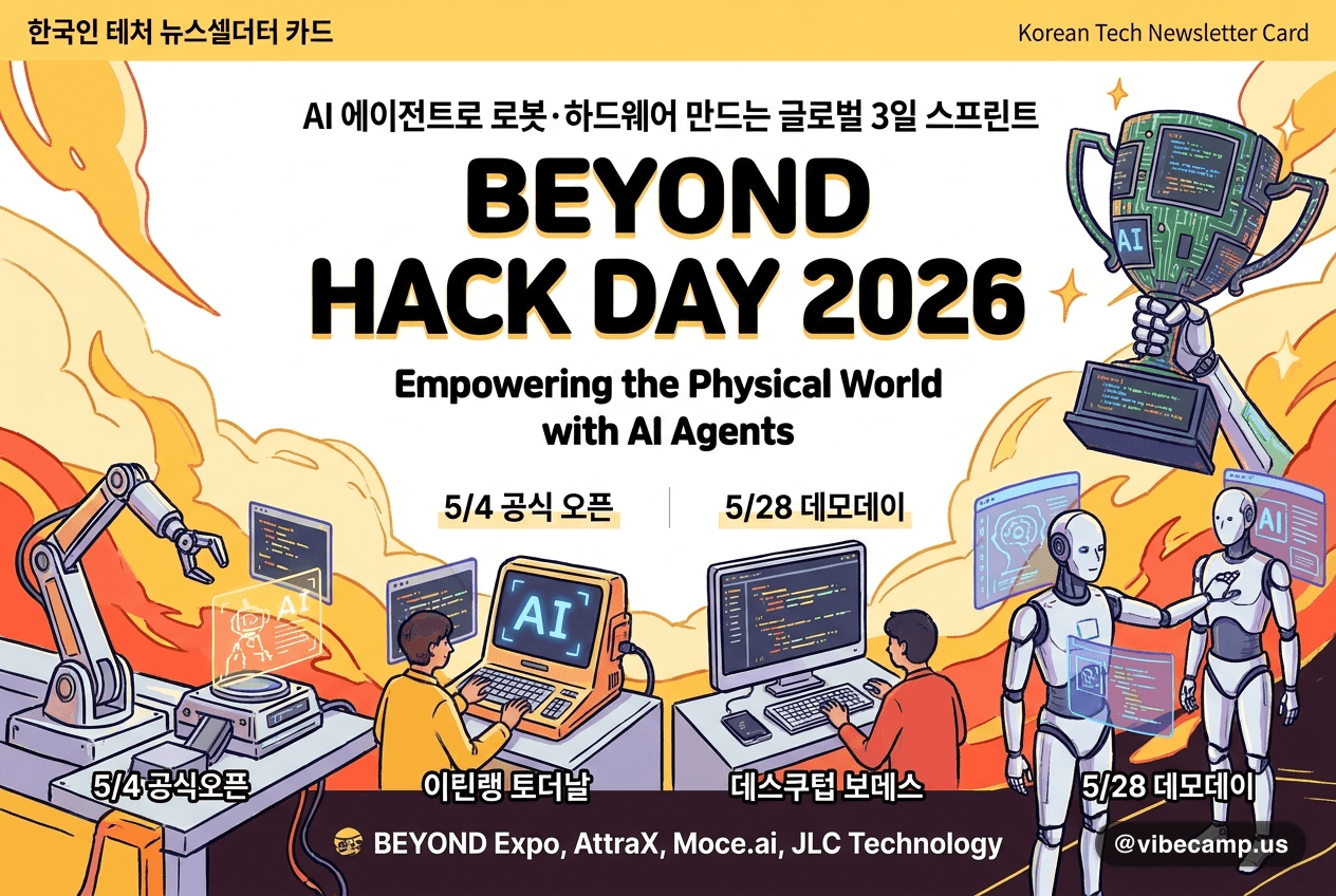 BEYOND HACK DAY 2026 — AI 에이전트로 로봇·하드웨어 만드는 글로벌 3일 스프린트