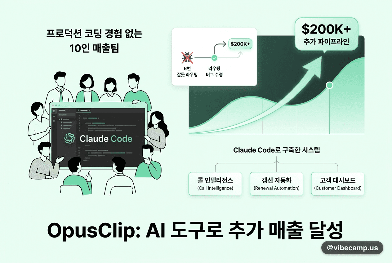 10인 매출팀이 Claude Code로 추가 파이프라인 $200K 만들다