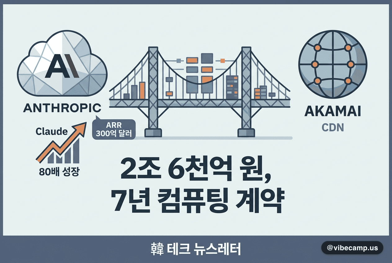 Anthropic, Akamai와 2조 6천억 원 7년 컴퓨팅 계약 체결