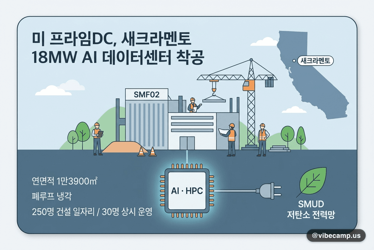 美 프라임DC, 새크라멘토에 AI 전용 18MW 데이터센터 착공