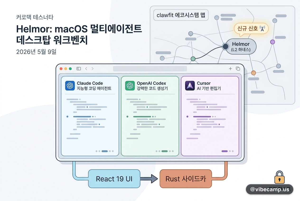 Helmor: macOS 멀티에이전트 데스크탑 워크벤치