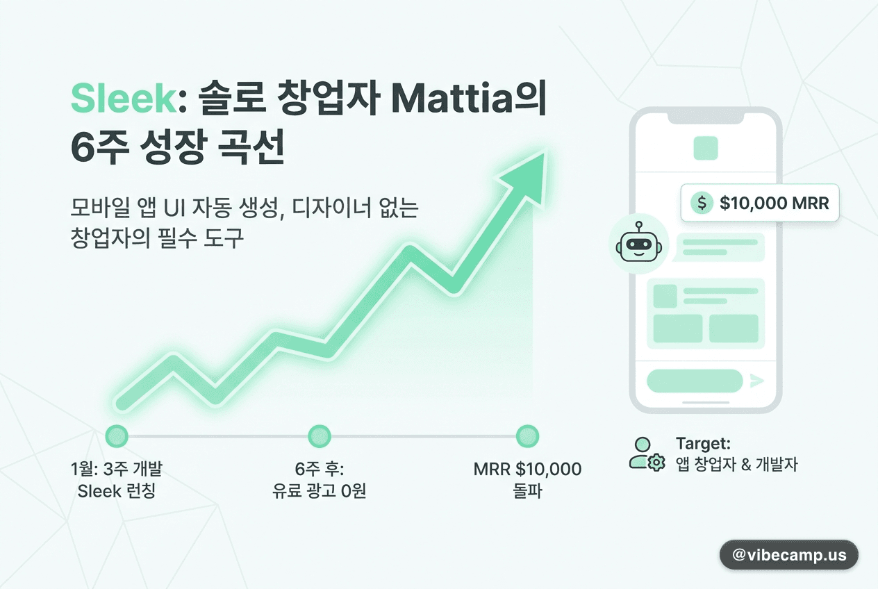 Sleek: 솔로 창업자가 6주 만에 MRR $10,000 달성한 방법