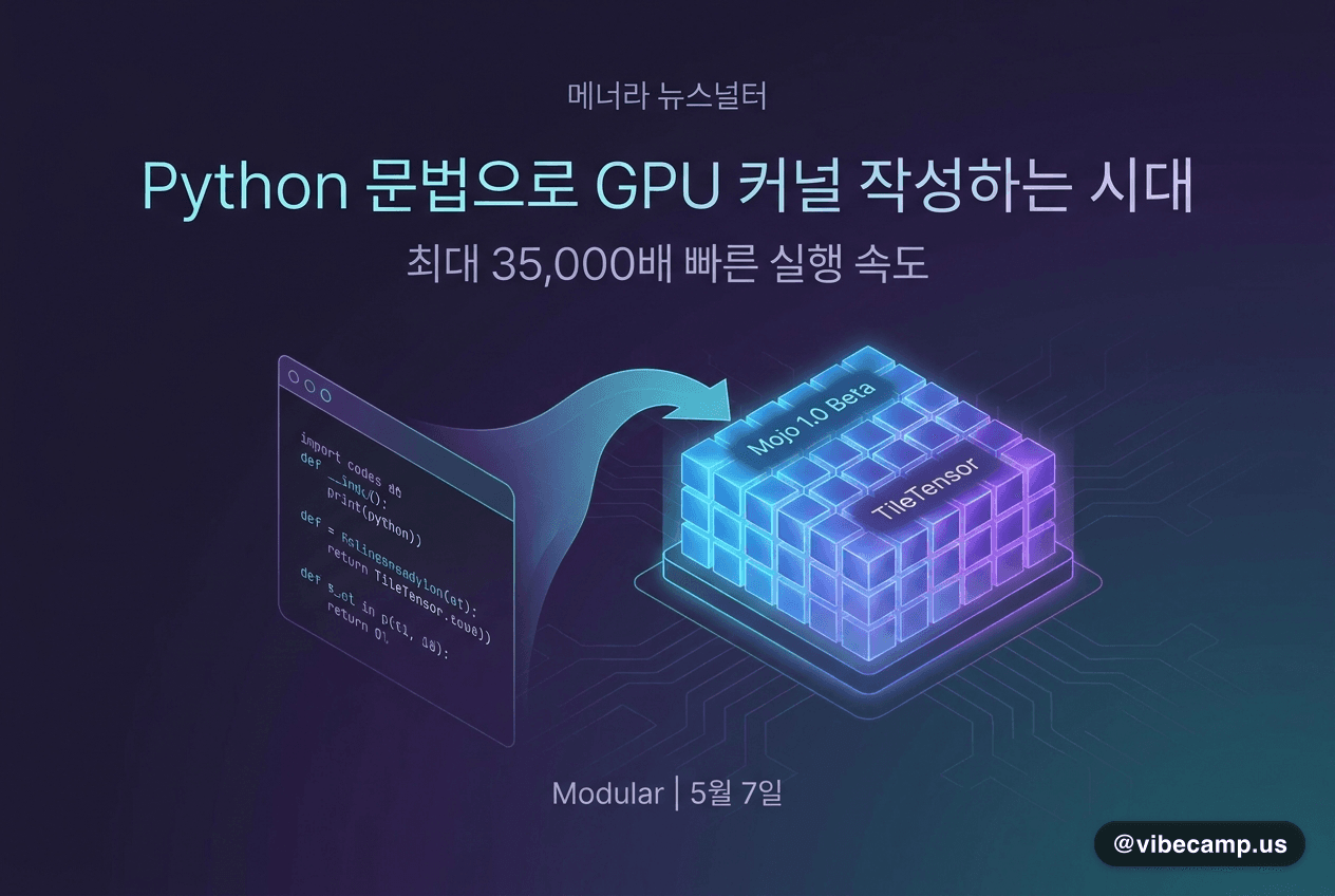 Mojo 1.0 베타: Python 문법으로 GPU 커널 작성하는 시대