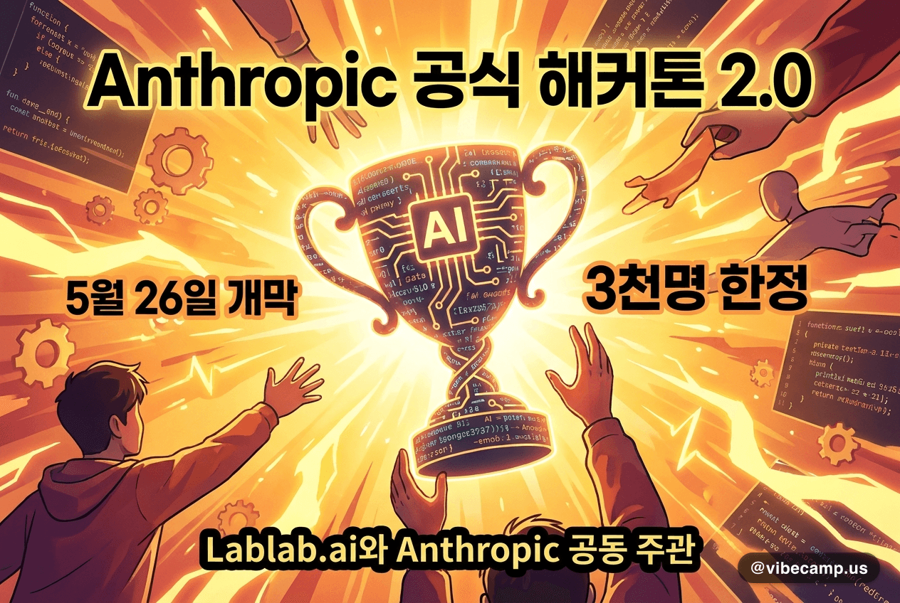 Anthropic 공식 해커톤 2.0, 5월 26일 개막 3천명 한정
