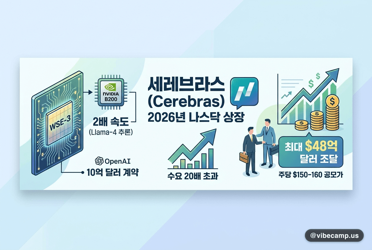 세레브라스, 2026년 최대 IPO 데뷔 — 웨이퍼 칩 수요 20배 초과