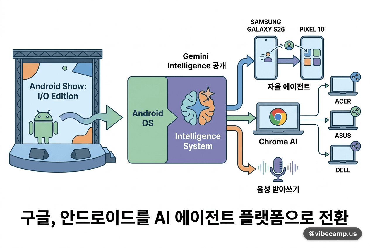 구글 Android Show에서 공개된 Gemini Intelligence 소개 화면