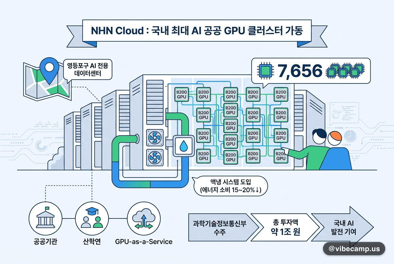 NHN Cloud, 국내 최대 AI 공공 GPU 클러스터 가동 — B200 7,656개