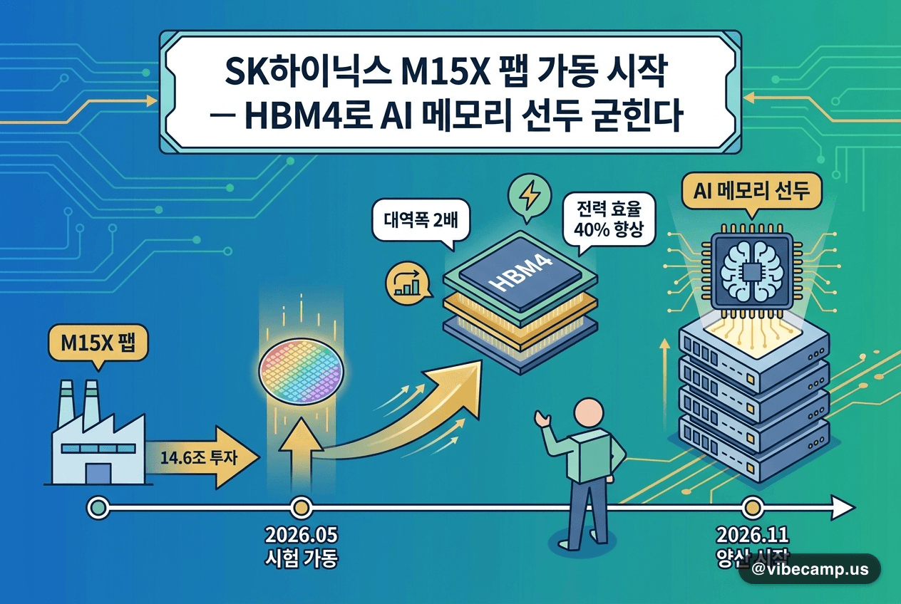 SK 하이닉스 M15X 청주 공장 — HBM4 메모리 생산