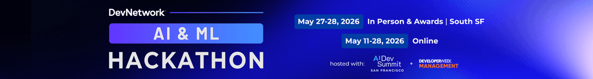 DevNetwork AI+ML Hackathon 2026 공식 배너