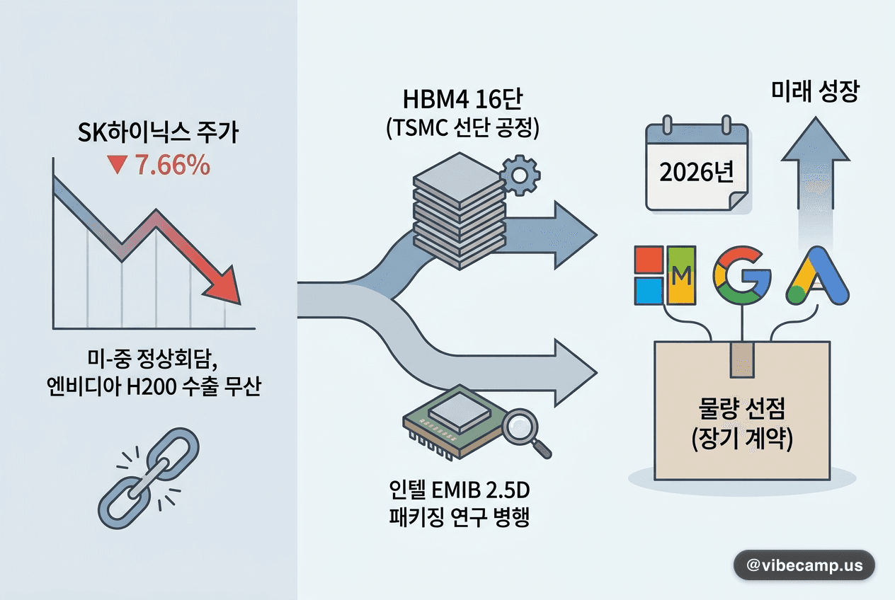 SK하이닉스, 주가 급락에도 HBM4 양산·인텔 EMIB 연구 병행
