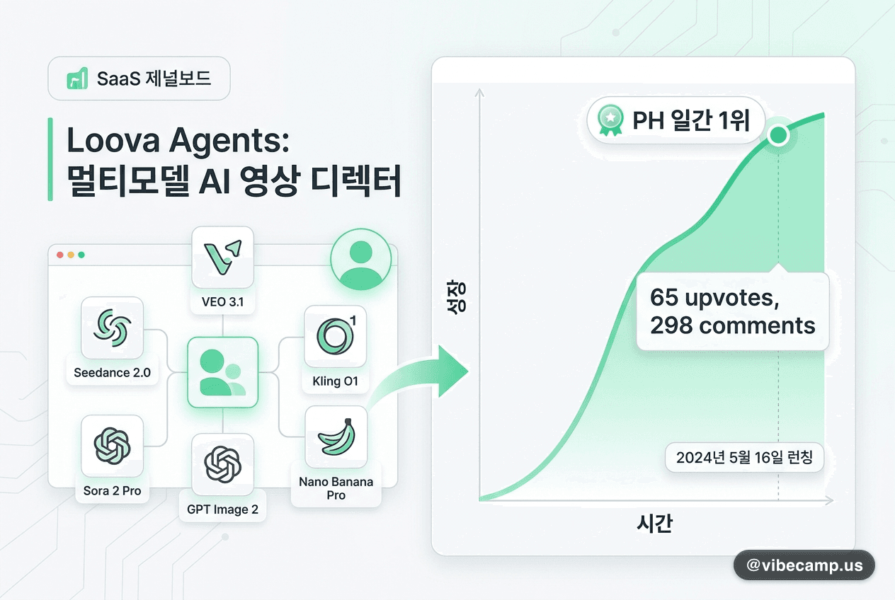 Loova Agents, 멀티모델 AI 영상툴로 PH 일간 1위