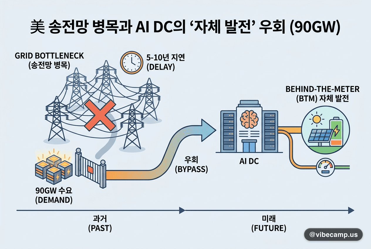 AI 데이터센터와 송전망 인프라 보도 이미지