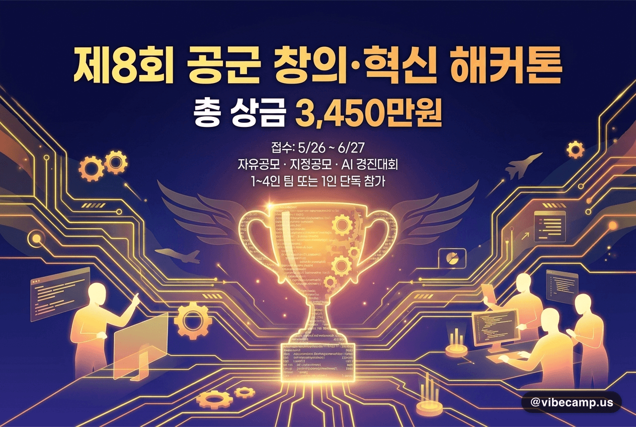 제8회 공군 창의·혁신 아이디어 공모 해커톤 공식 OG 이미지
