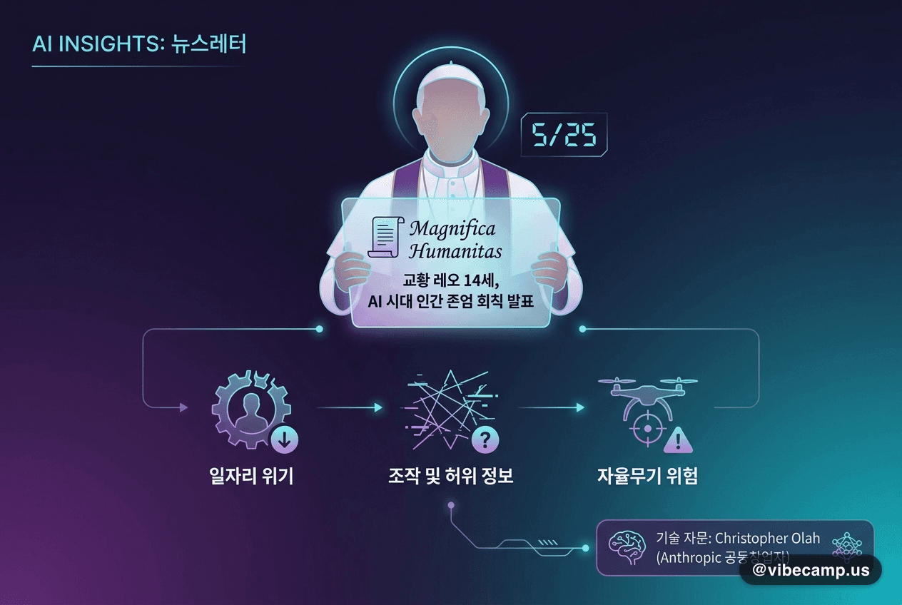 교황 레오 14세 공식 로고 — 바티칸 회칙 'Magnifica Humanitas' 페이지