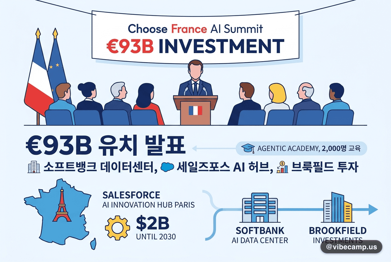 마크롱, 'Choose France' AI 정상회의서 €93B 투자 유치