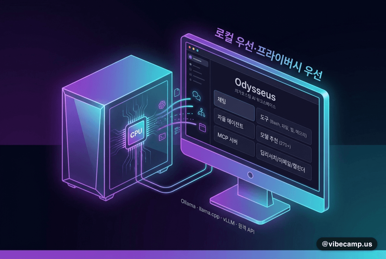 Odysseus — 자기 하드웨어에서 돌리는 자가호스팅 AI 워크스페이스
