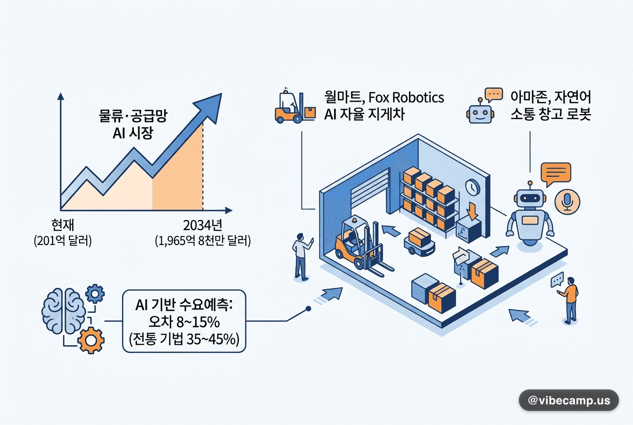 물류·공급망 AI 시장, 2034년 1,965억 달러로 성장 전망