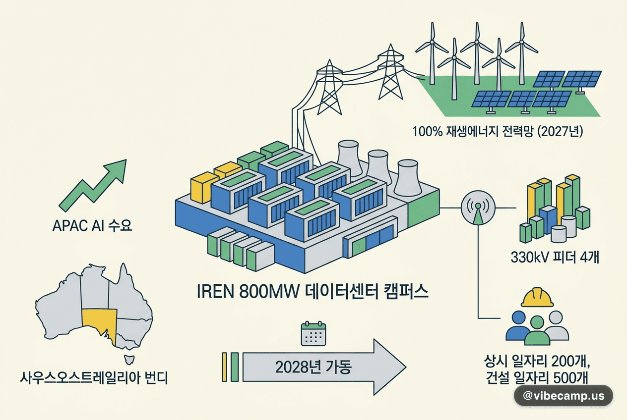 IREN, 호주 첫 800MW 데이터센터로 APAC AI 수요 정조준