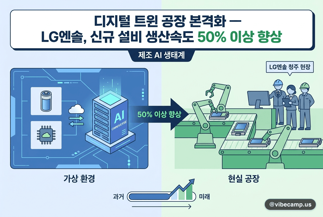 디지털 트윈 공장 본격화 — LG엔솔, 신규 설비 생산속도 50% 이상 향상
