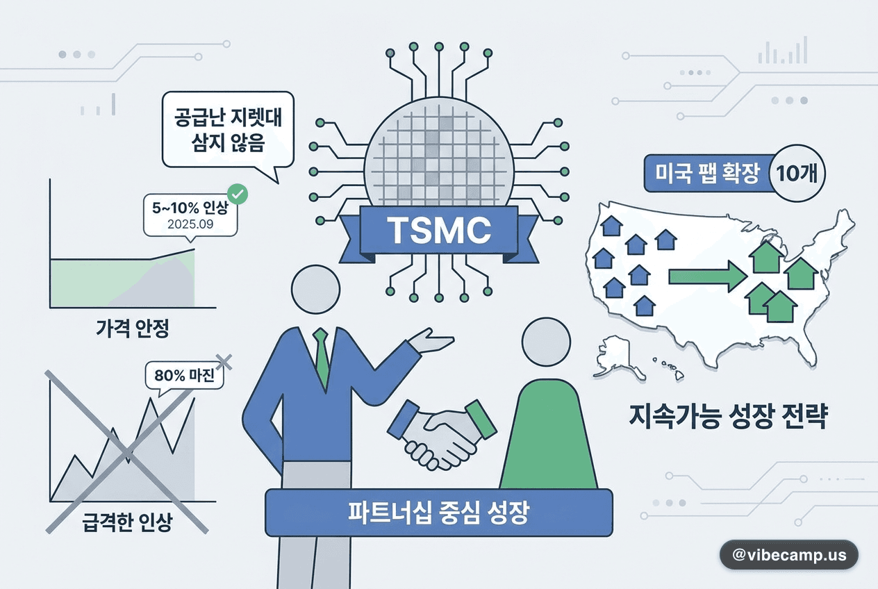 TSMC, 공급난에도 가격 인상 자제·미국 10개 팹 확장