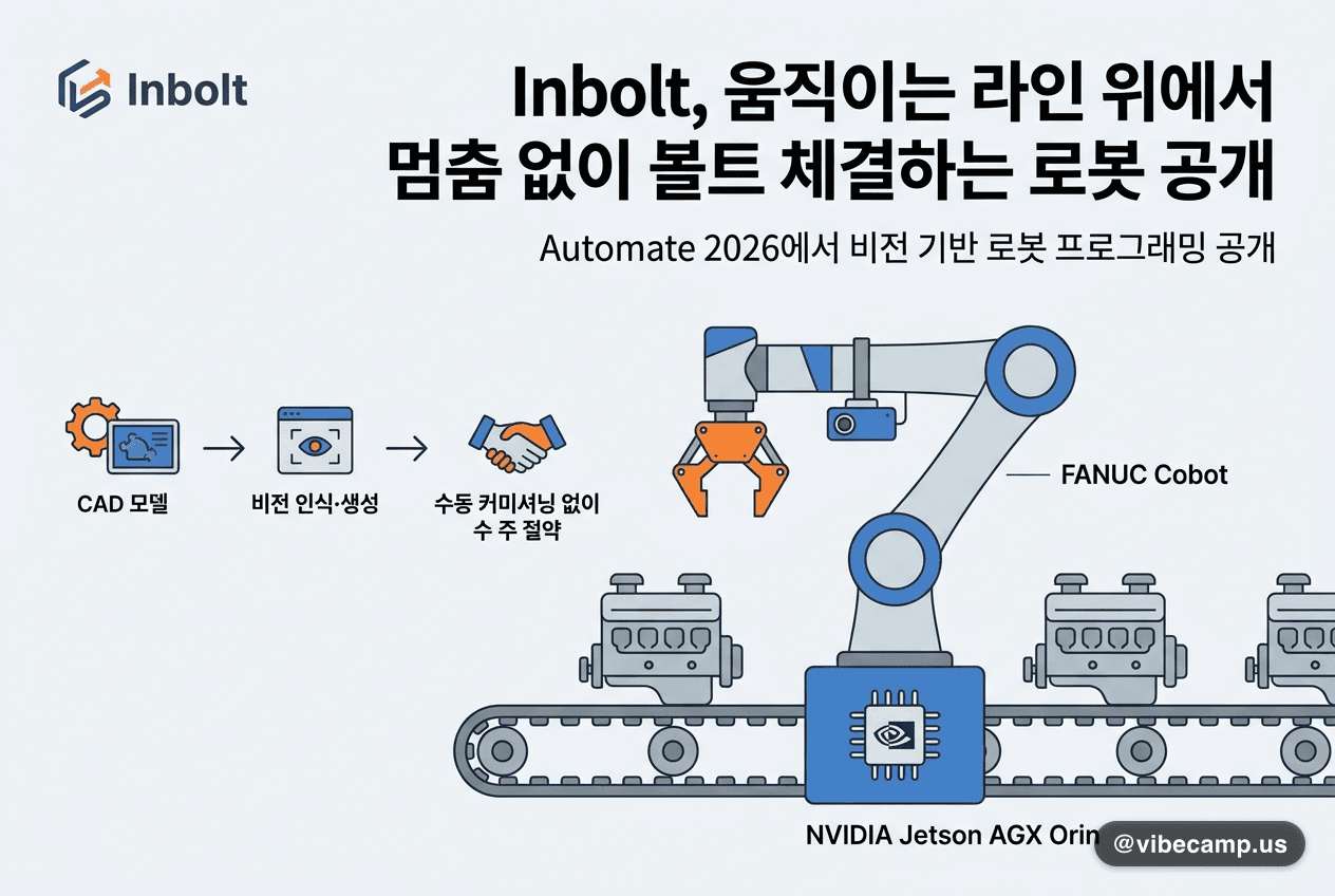 Inbolt, 움직이는 라인 위에서 멈춤 없이 볼트 체결하는 로봇 공개