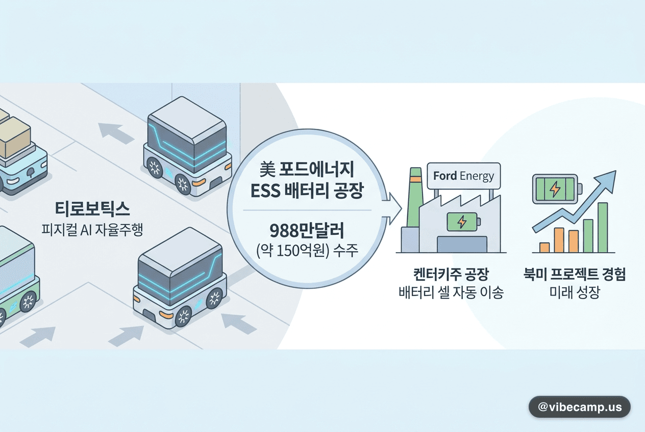 티로보틱스, 美 포드에너지 ESS 배터리 공장에 AGV 988만달러 수주