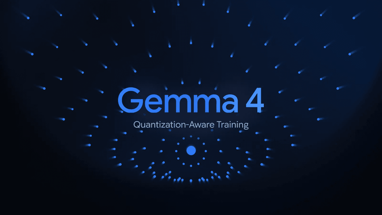 Google Gemma 4 모바일 양자화 포맷을 소개하는 공식 블로그 히어로 이미지