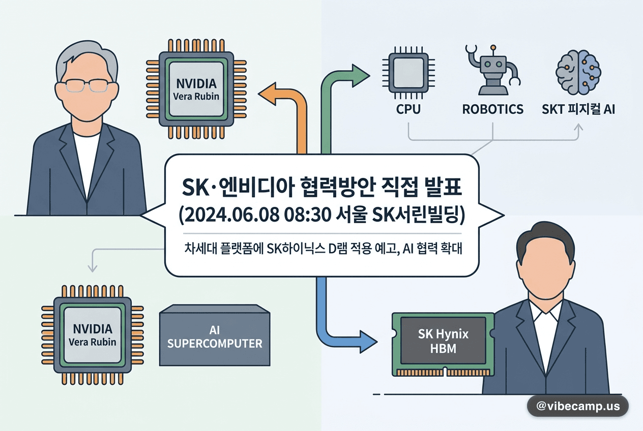 젠슨 황·최태원, SK·엔비디아 협력방안 직접 발표