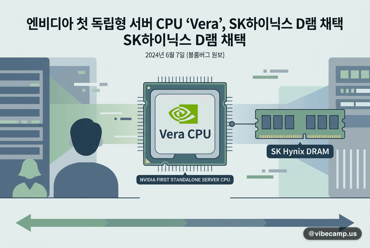 엔비디아 첫 독립형 서버 CPU 'Vera', SK하이닉스 D램 채택