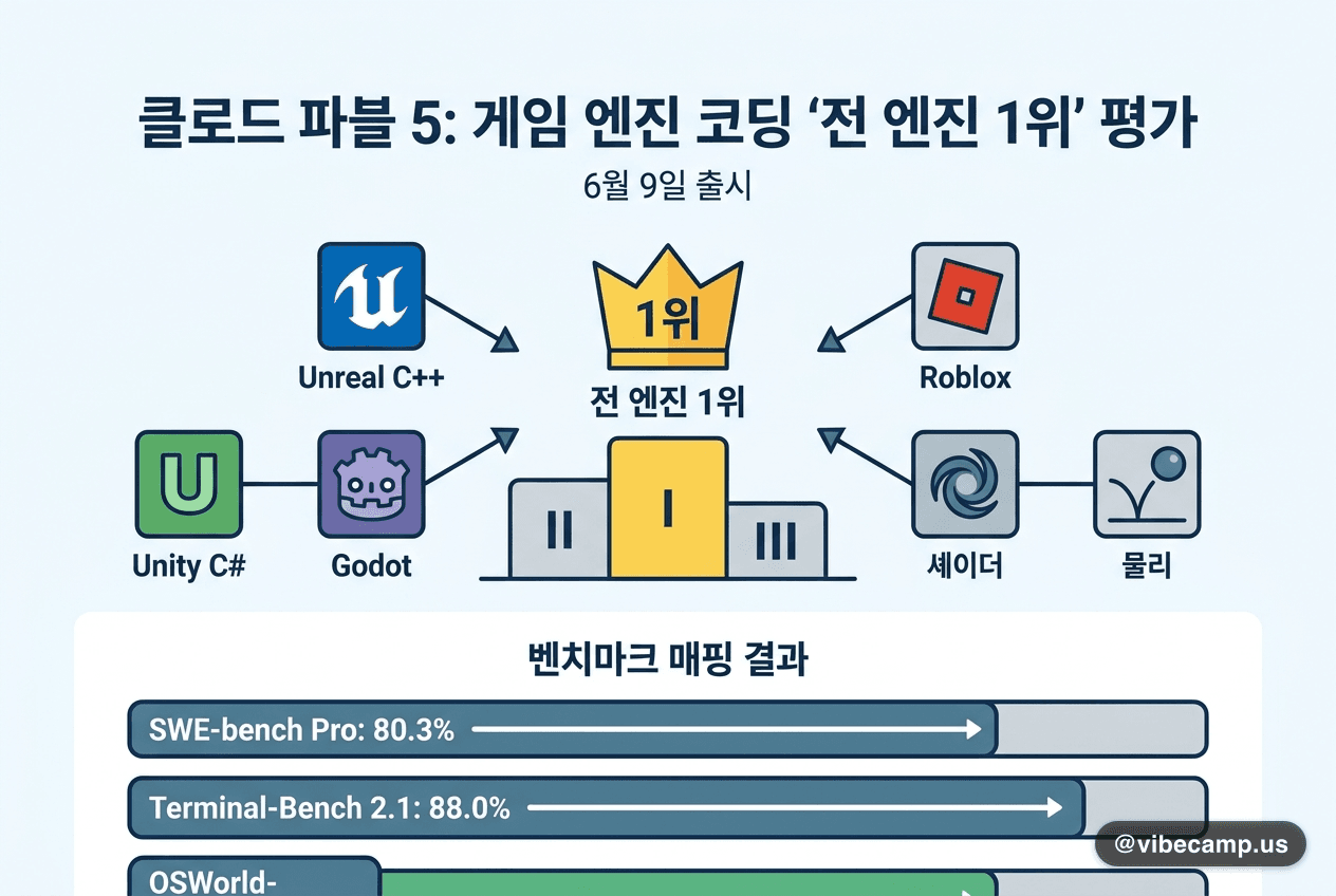 Claude Fable 5, 게임 개발 코딩 '전 엔진 1위' 평가