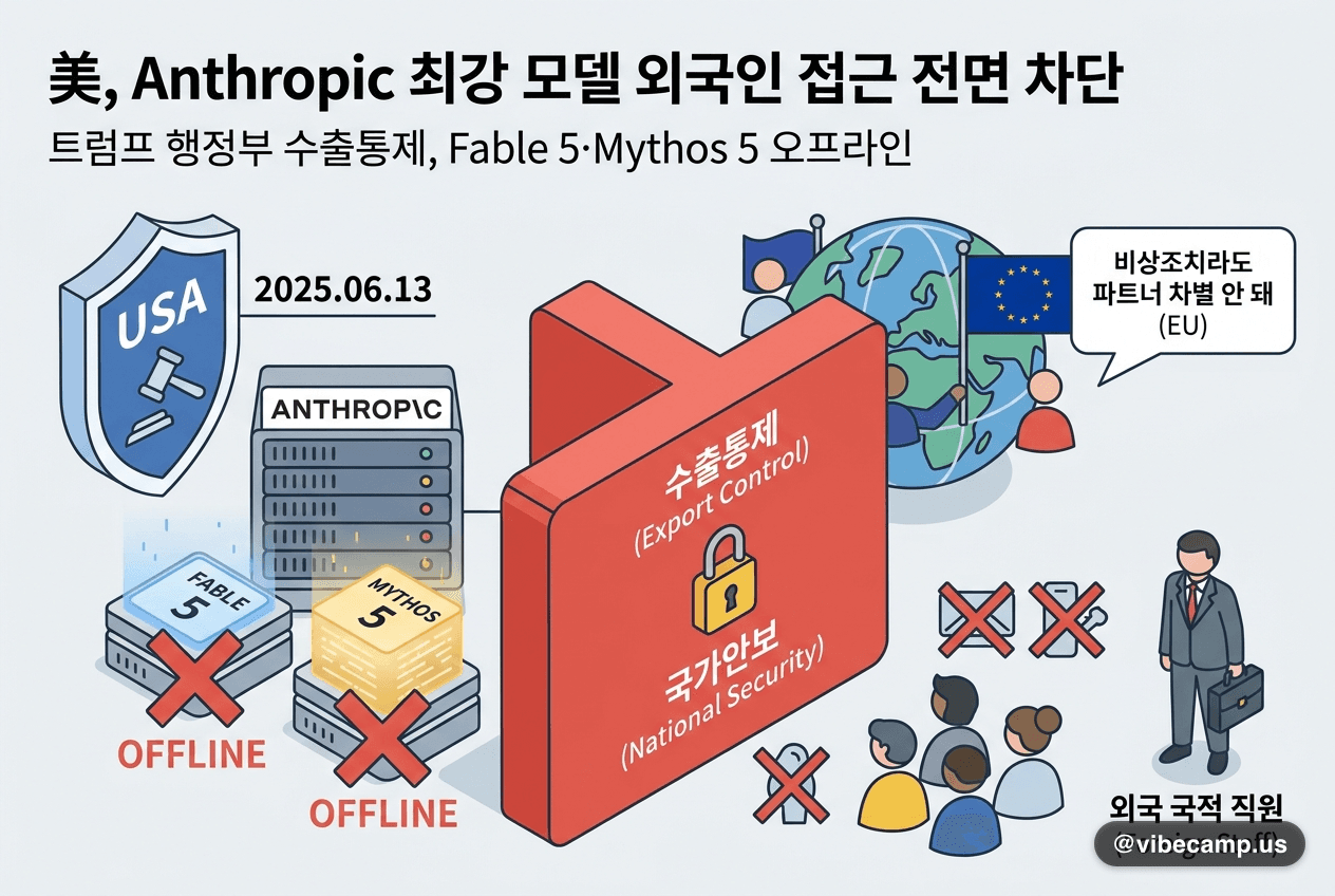 美, Anthropic 최강 모델 외국인 접근 전면 차단