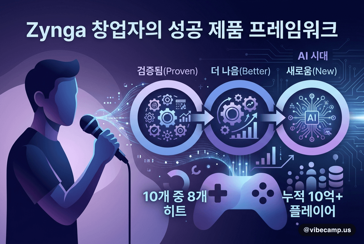 Zynga 창업자의 'Proven, Better, New' 제품 프레임워크