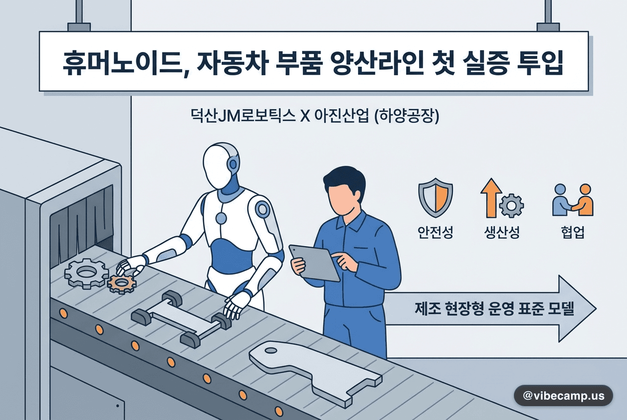 휴머노이드, 자동차 부품 양산라인 첫 실증 투입