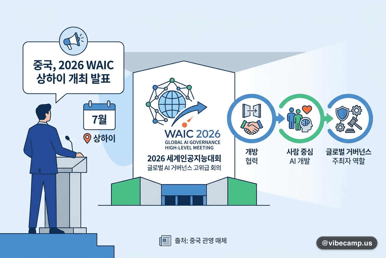中, 2026 세계인공지능대회(WAIC) 7월 상하이 개최 발표