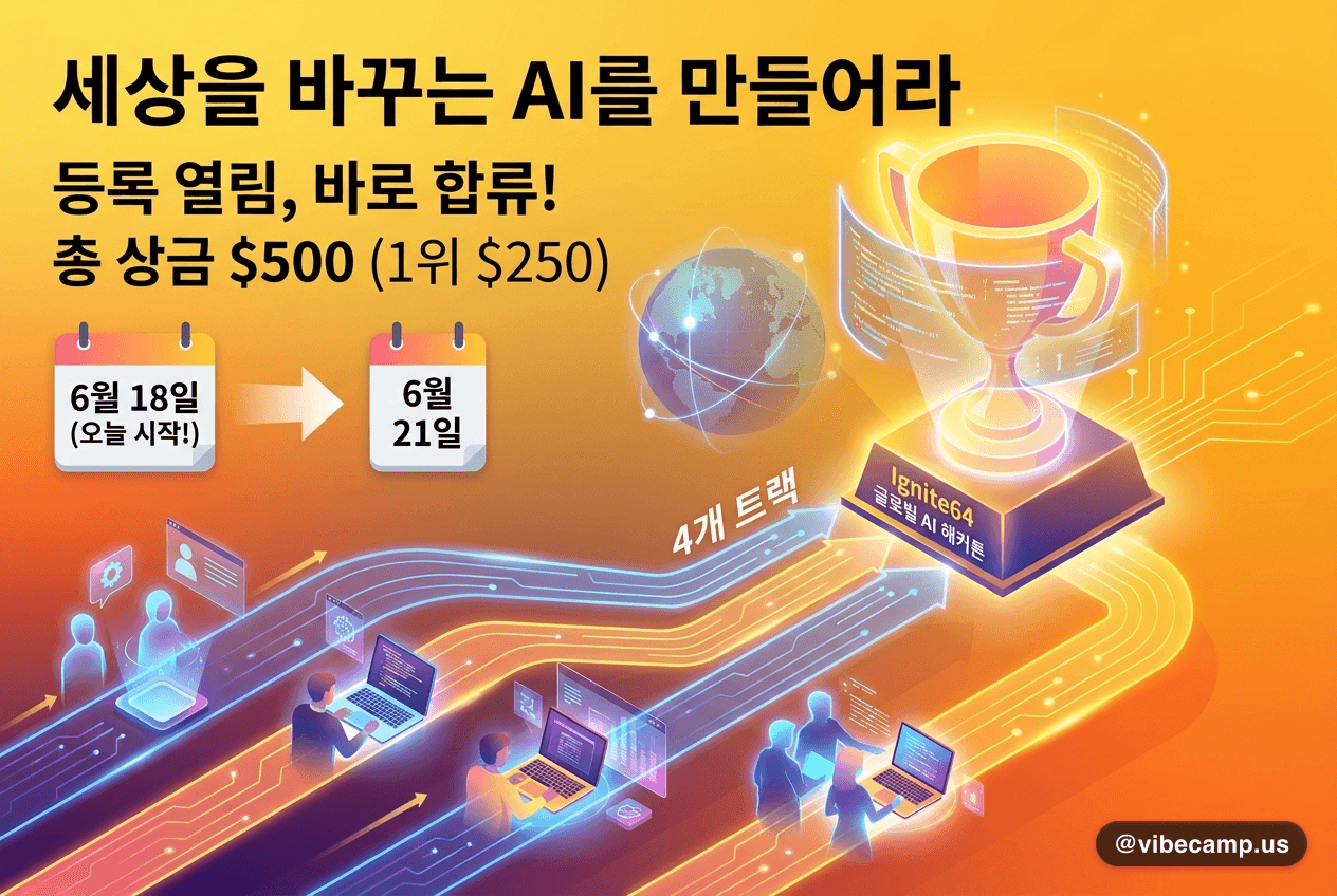 오늘 시작하는 Ignite64 글로벌 AI 해커톤 — 4일간 4개 트랙