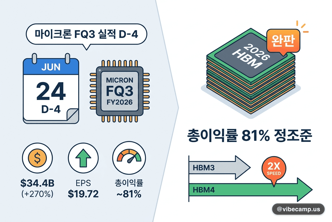 마이크론 FQ3 실적 D-4, 총이익률 81% 정조준
