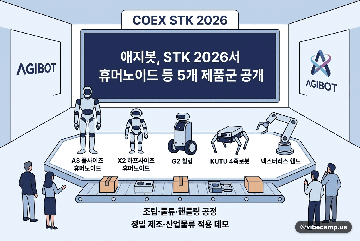 애지봇, STK 2026서 휴머노이드 등 5개 제품군 공개