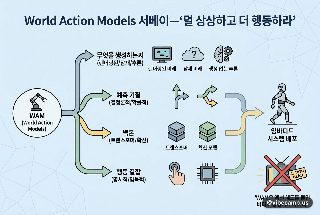 World Action Models 서베이—'덜 상상하고 더 행동하라'