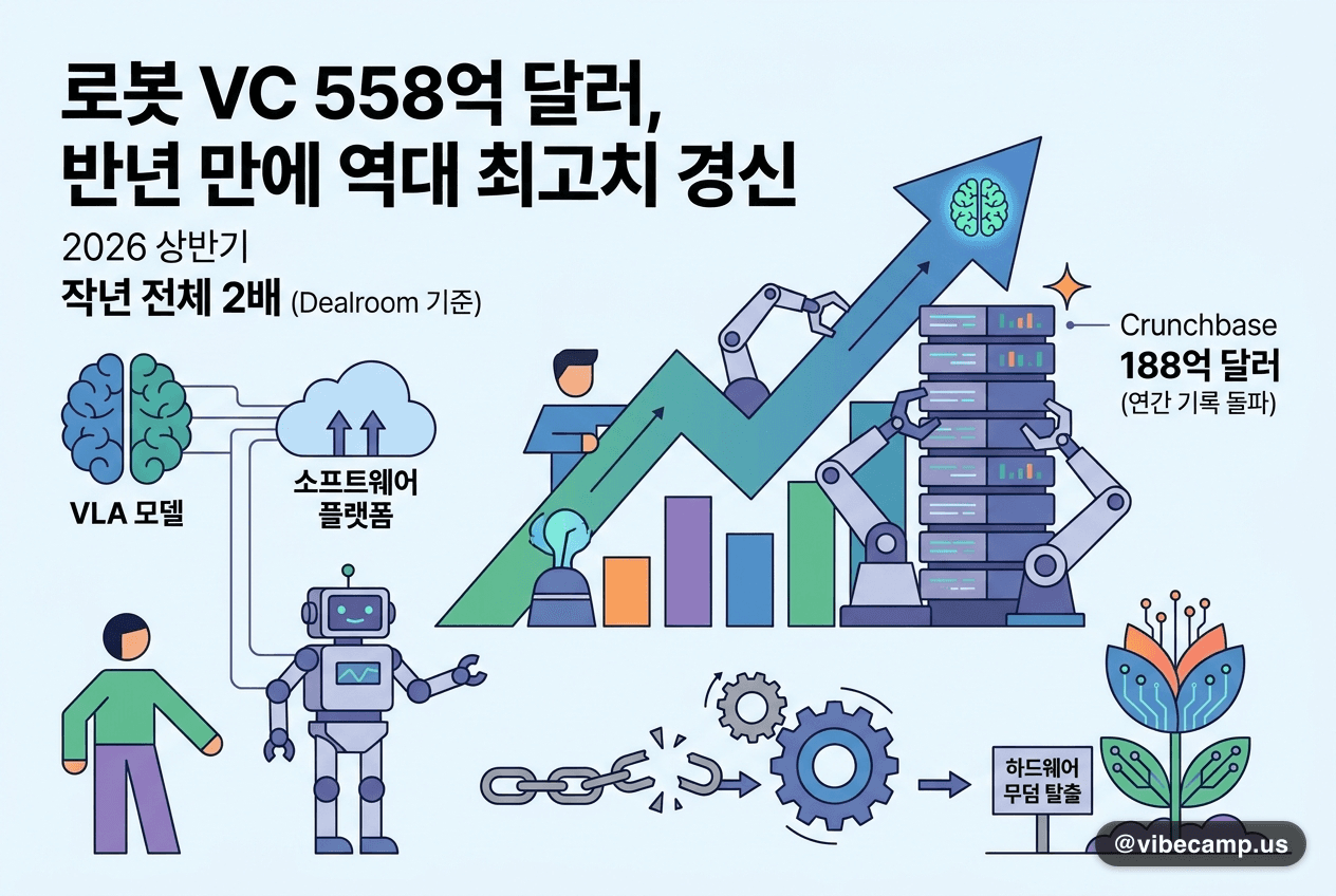 로봇 VC 558억 달러, 반년 만에 역대 최고치 경신