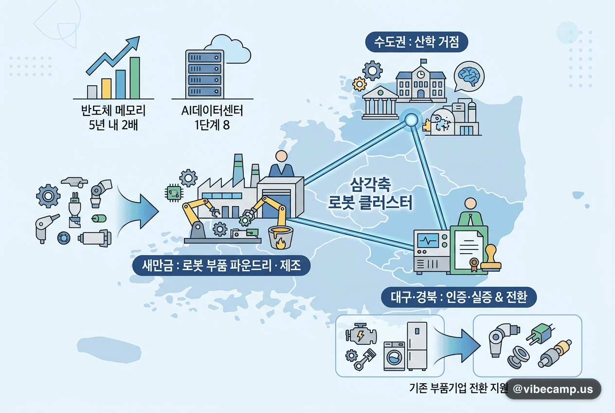 새만금 로봇 부품 파운드리 — 한국 제조 부품 생태계, 로봇 공급망으로 재편