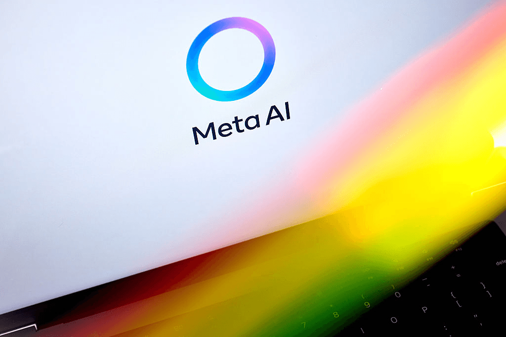 노트북 화면에 표시된 Meta AI 로고 — 메타의 'Meta Compute' 클라우드 인프라 사업 추진 보도
