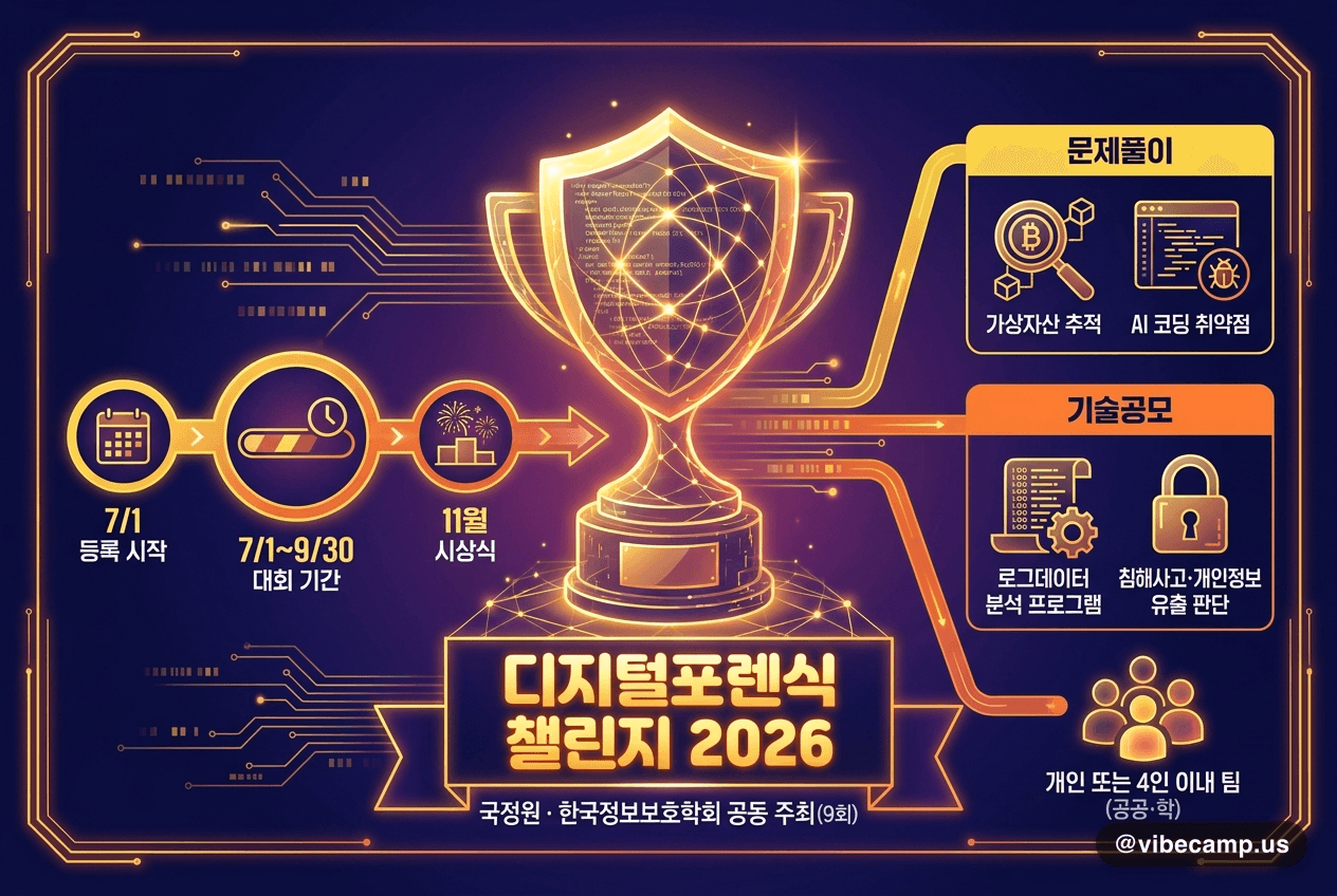 디지털포렌식 챌린지 2026 — 국정원·한국정보보호학회