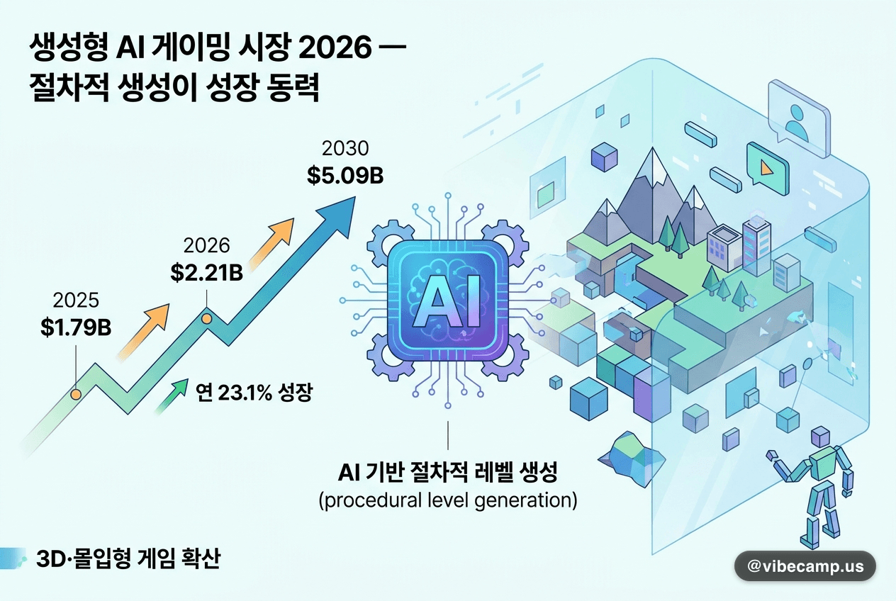생성형 AI 게이밍 시장 2026 — 절차적 생성이 성장 동력