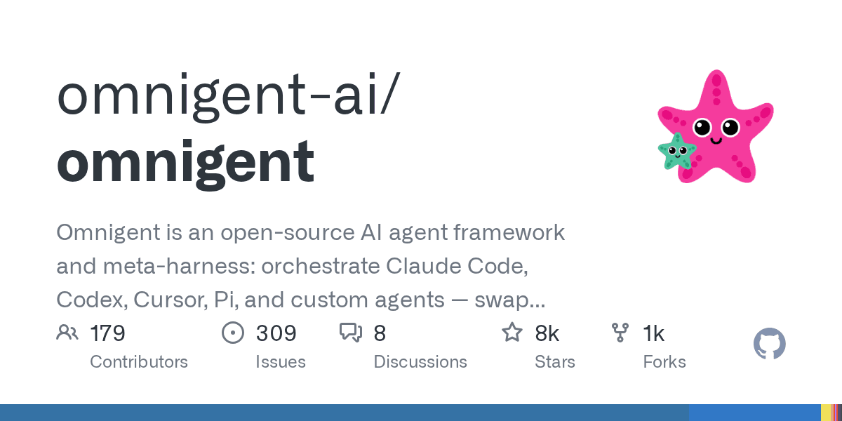 GitHub omnigent-ai/omnigent — 멀티에이전트 메타하네스 소셜 프리뷰